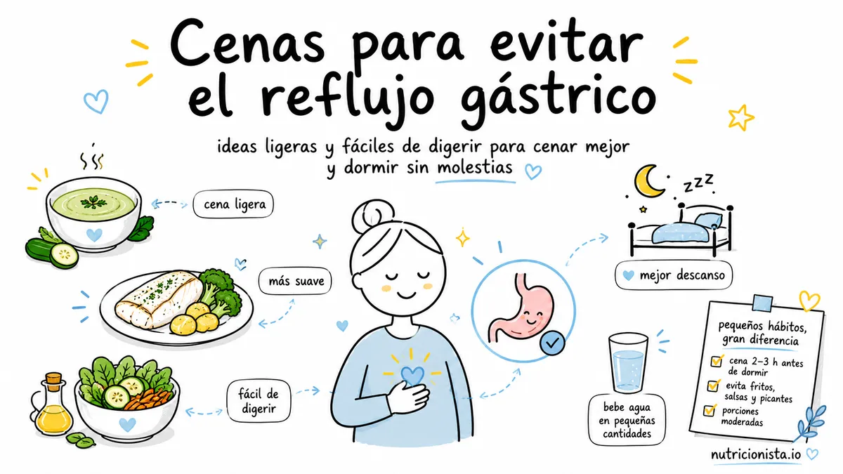 Cenas para evitar el reflujo gástrico