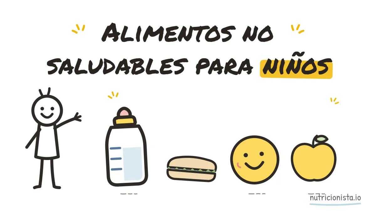 Alimentos no saludables para niños