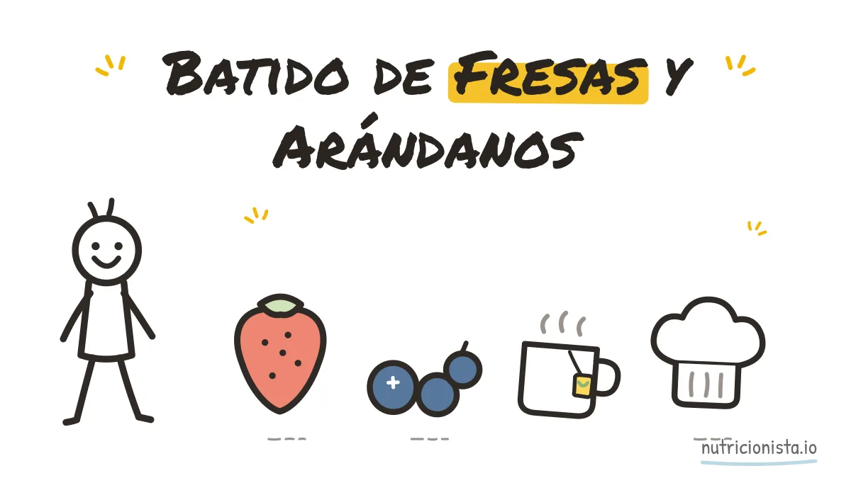 Batido de Fresas y Arándanos