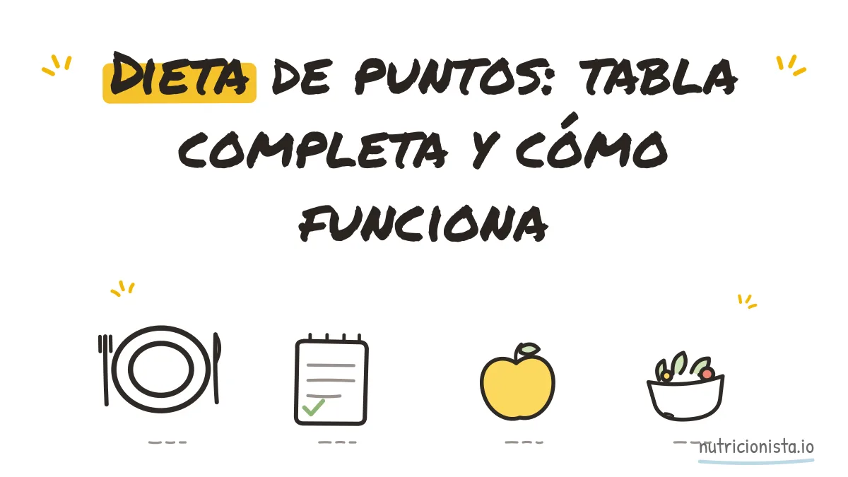 Dieta de puntos: tabla completa y cómo funciona
