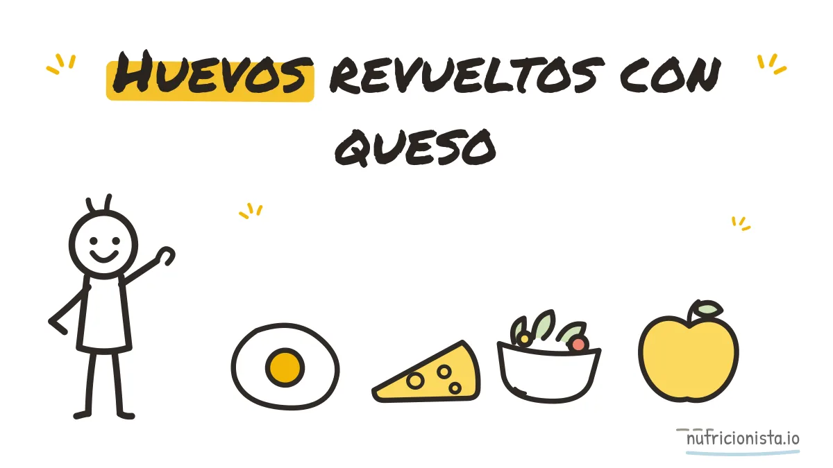 Huevos revueltos con queso