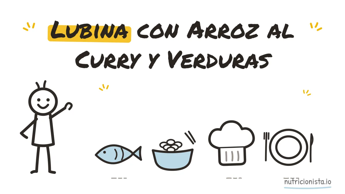 Lubina con Arroz al Curry y Verduras