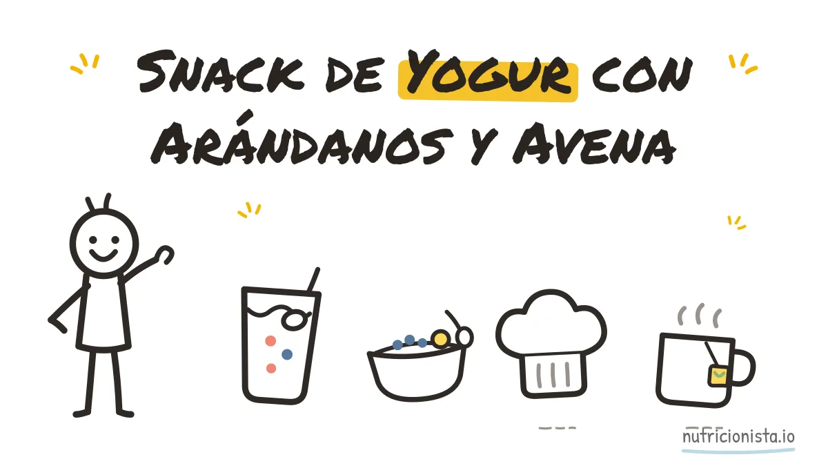 Snack de Yogur con Arándanos y Avena