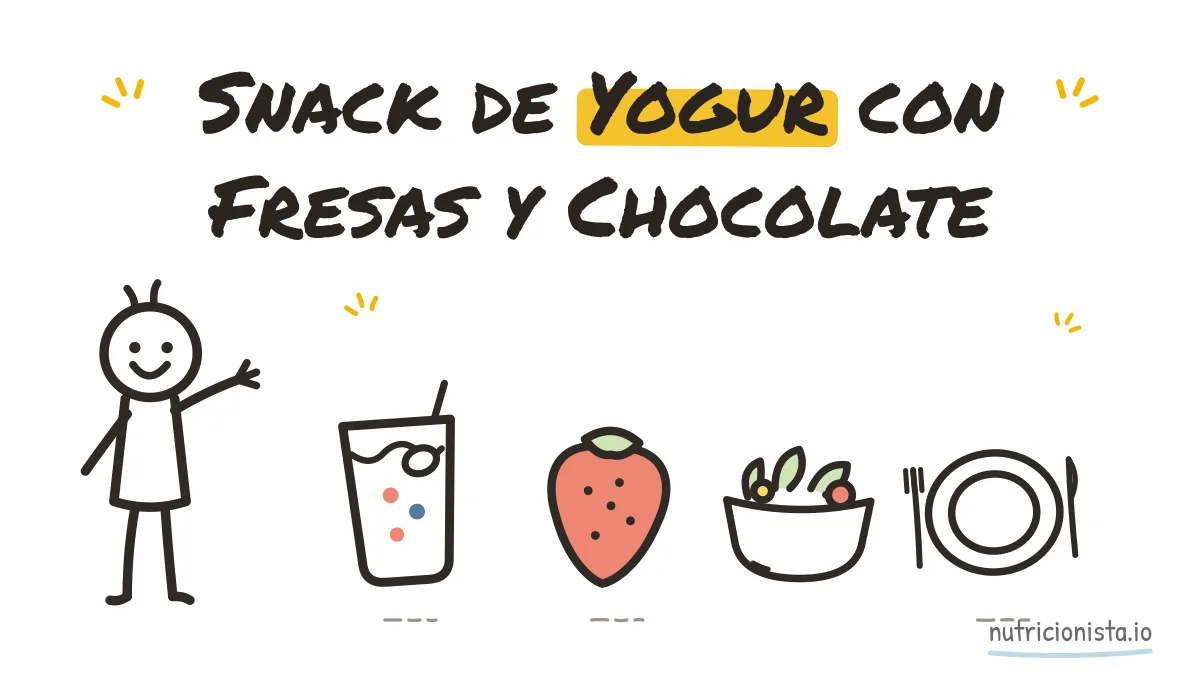 Snack de Yogur con Fresas y Chocolate