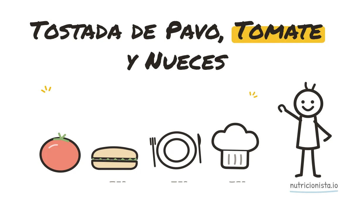 Tostada de Pavo, Tomate y Nueces