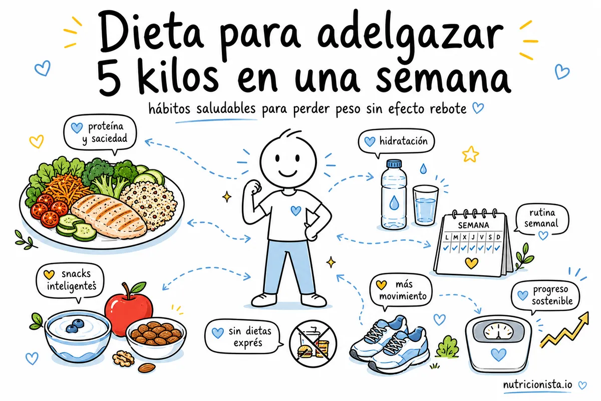 Dieta para adelgazar 5 kilos en una semana