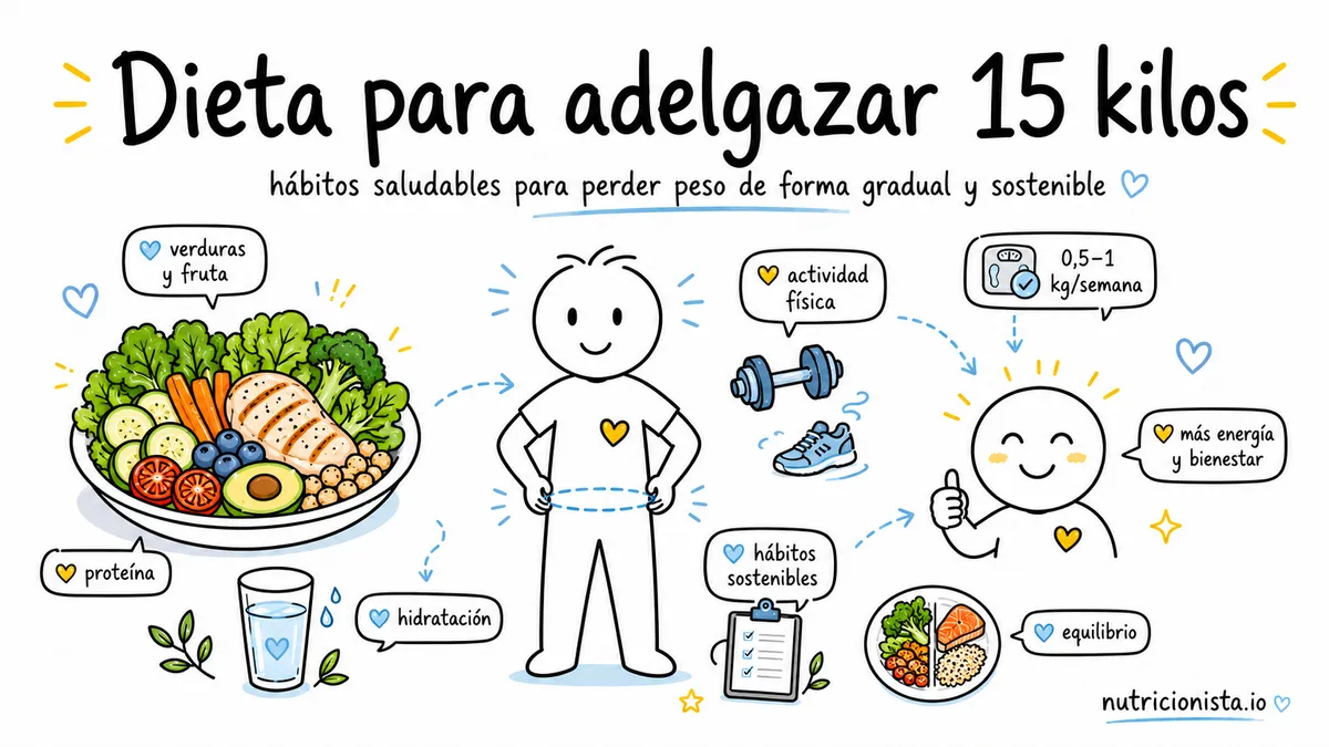 Dieta para adelgazar 15 kilos