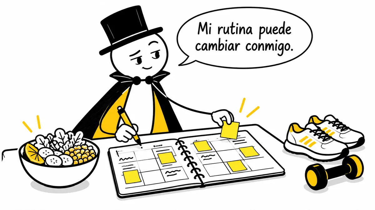El personaje reorganiza su agenda: «Mi rutina puede cambiar conmigo.»