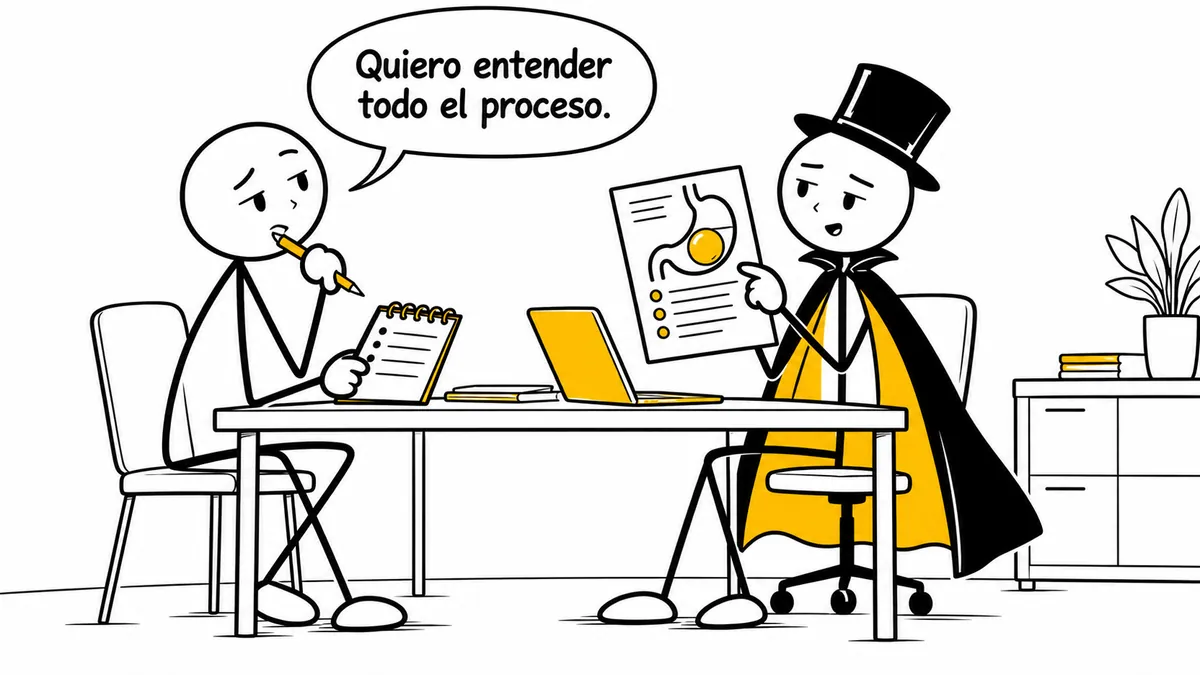 Viñeta sobre «Balon gastrico: Guía actualizada (2023)»: «Quiero entender todo el proceso.».