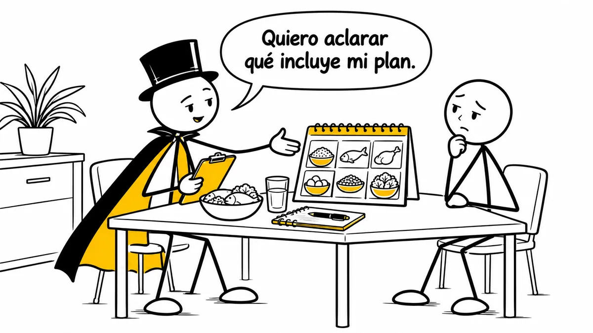 Viñeta sobre «Dieta para el ácido úrico alto: menú semanal (+ PDF)»: «Quiero aclarar qué incluye mi plan.».
