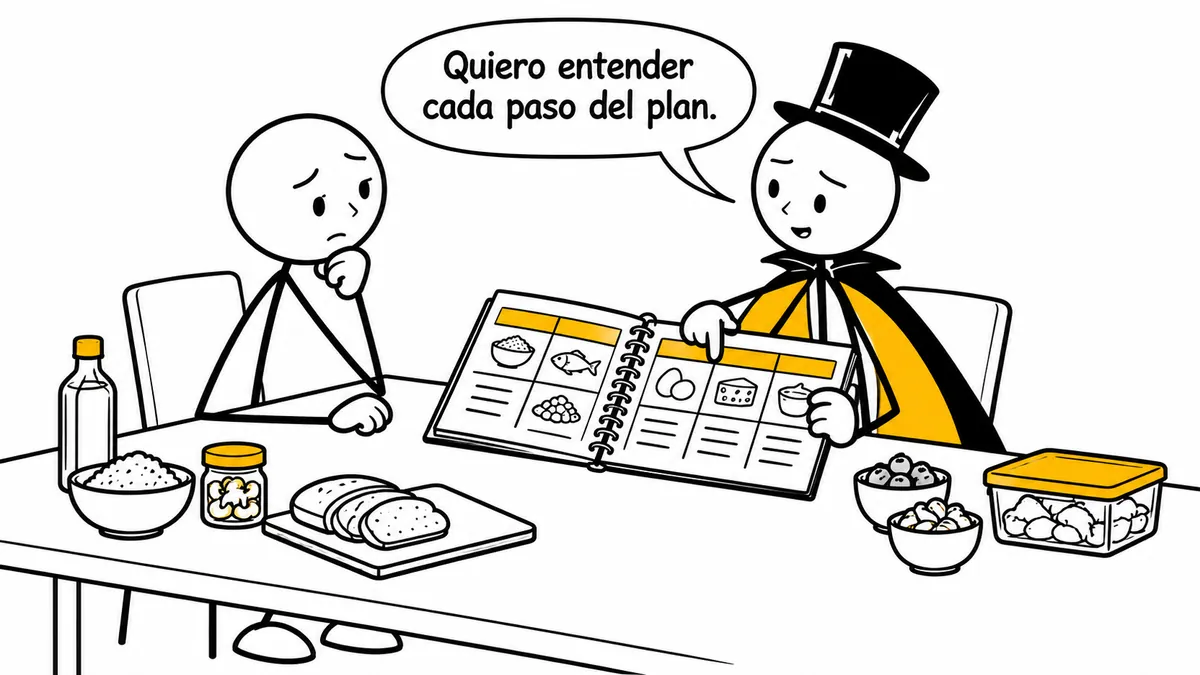 Viñeta sobre «Dieta FODMAP ¿Para qué sirve y qué comer en una dieta FODMAP?»: «Quiero entender cada paso del plan.».
