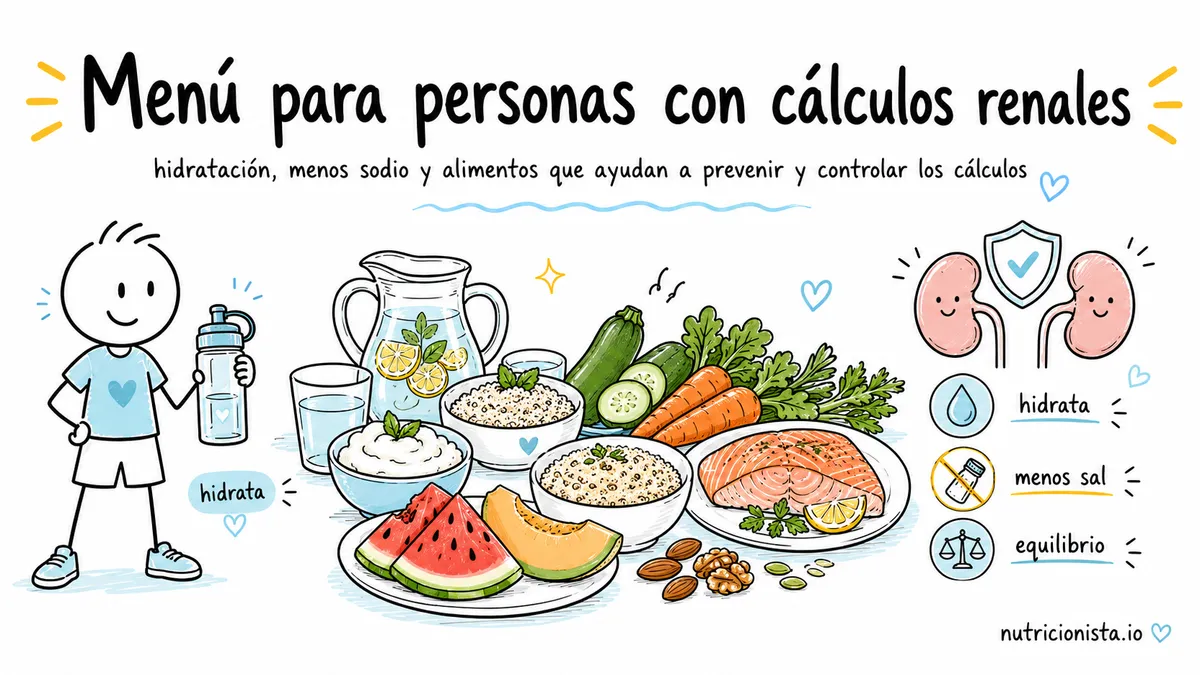 Menú para personas con cálculos renales