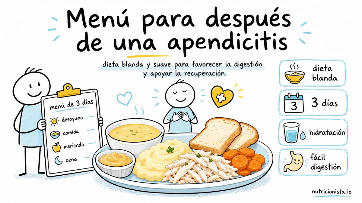 Menú para después de una apendicitis