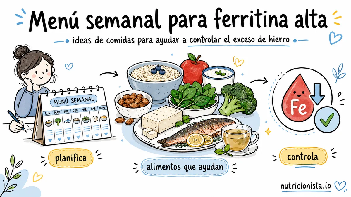 Menú semanal para ferritina alta