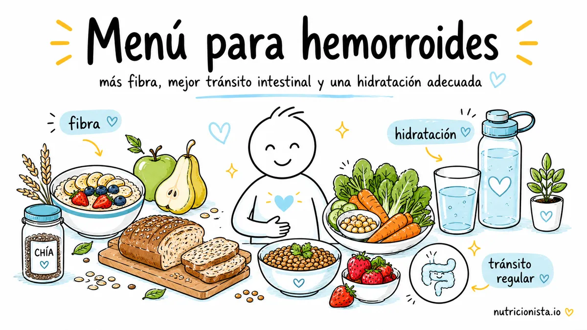 Menú para hemorroides