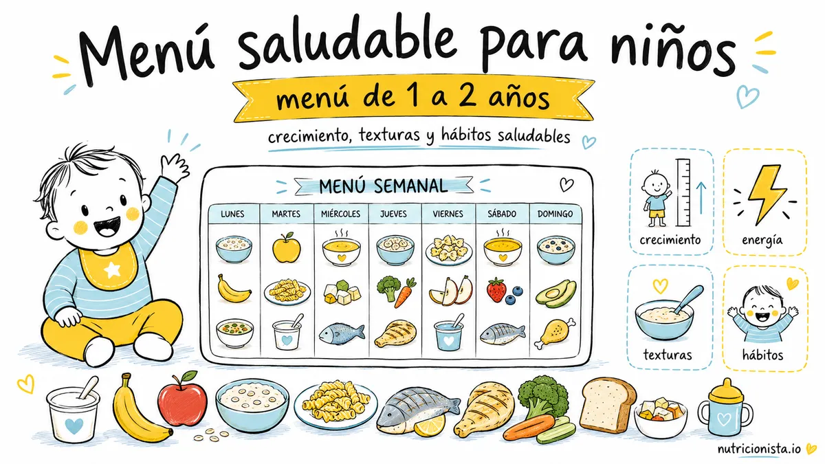 Menú saludable para niños de uno a dos años