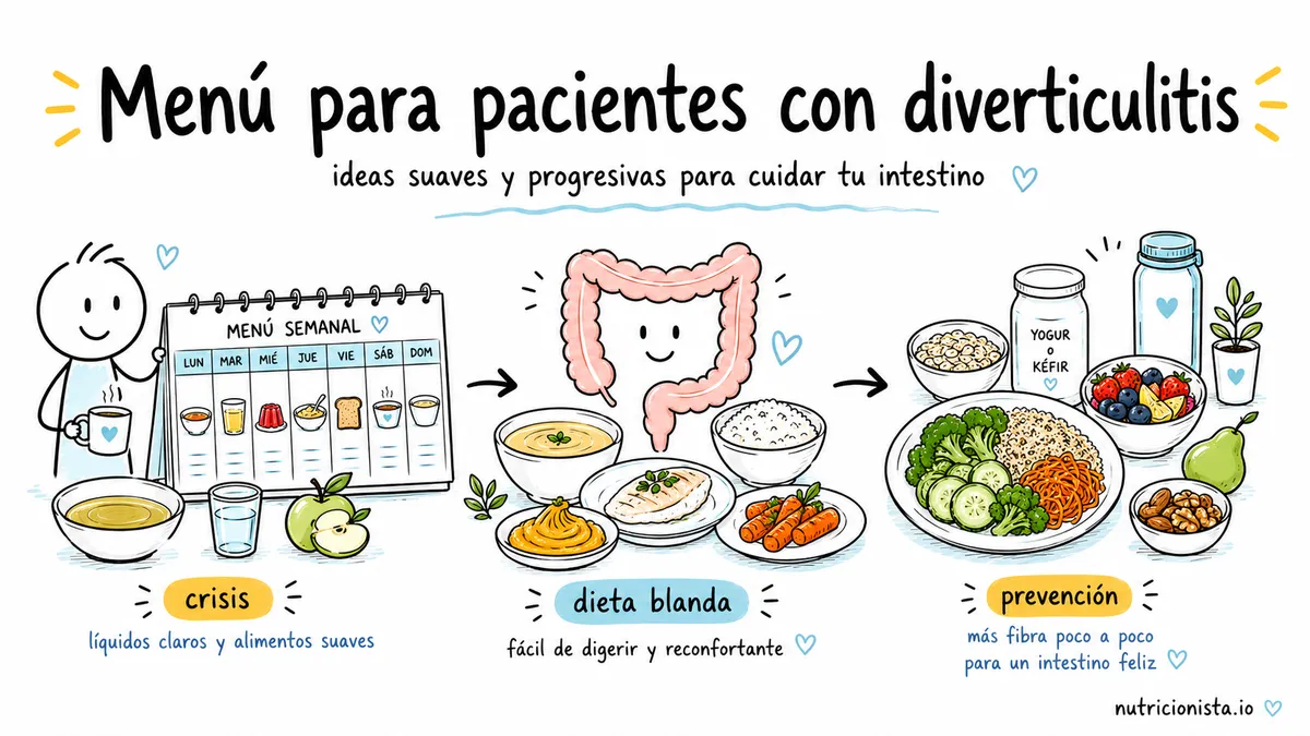 Menú para pacientes con diverticulitis
