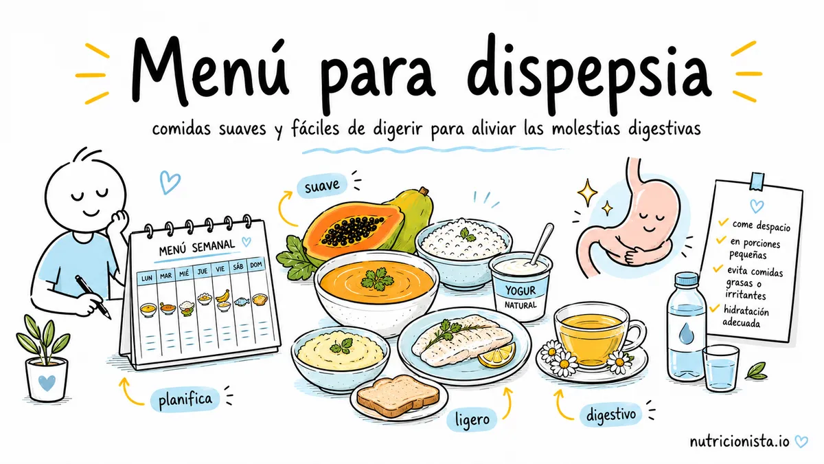 Menú para dispepsia