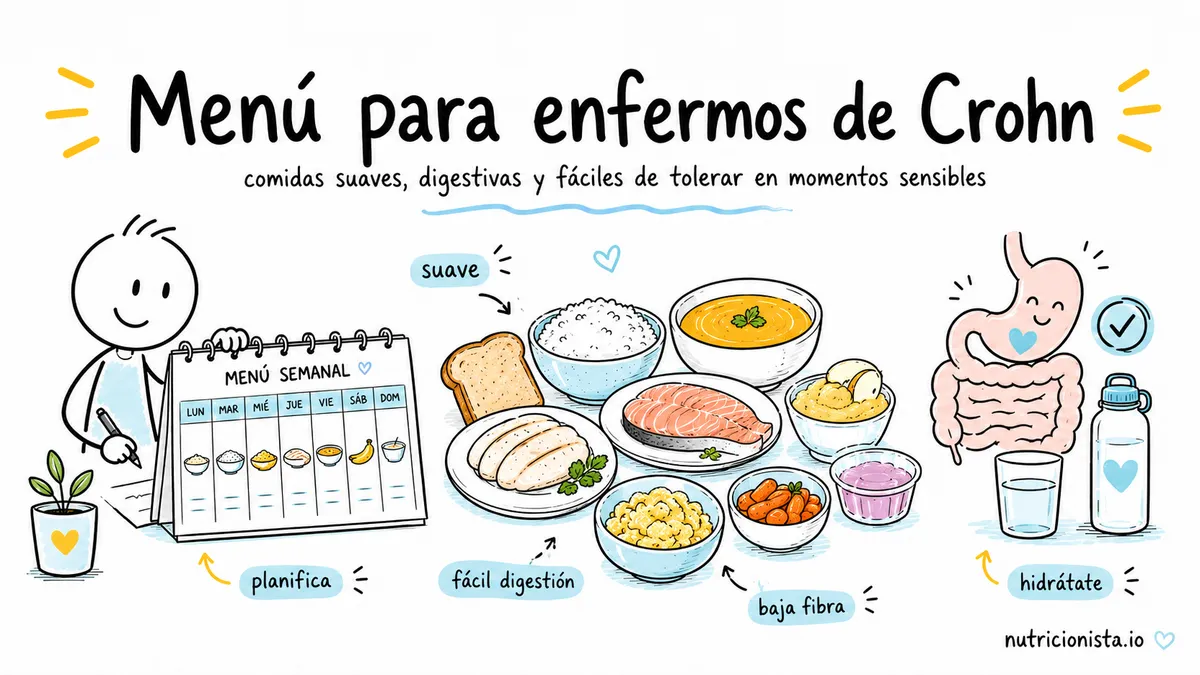 Menú para enfermos de Crohn