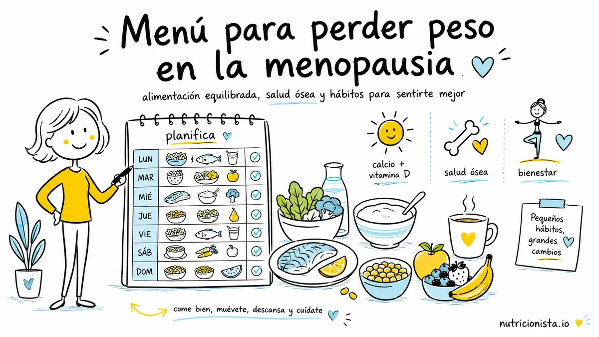 Menú para perder peso en la menopausia