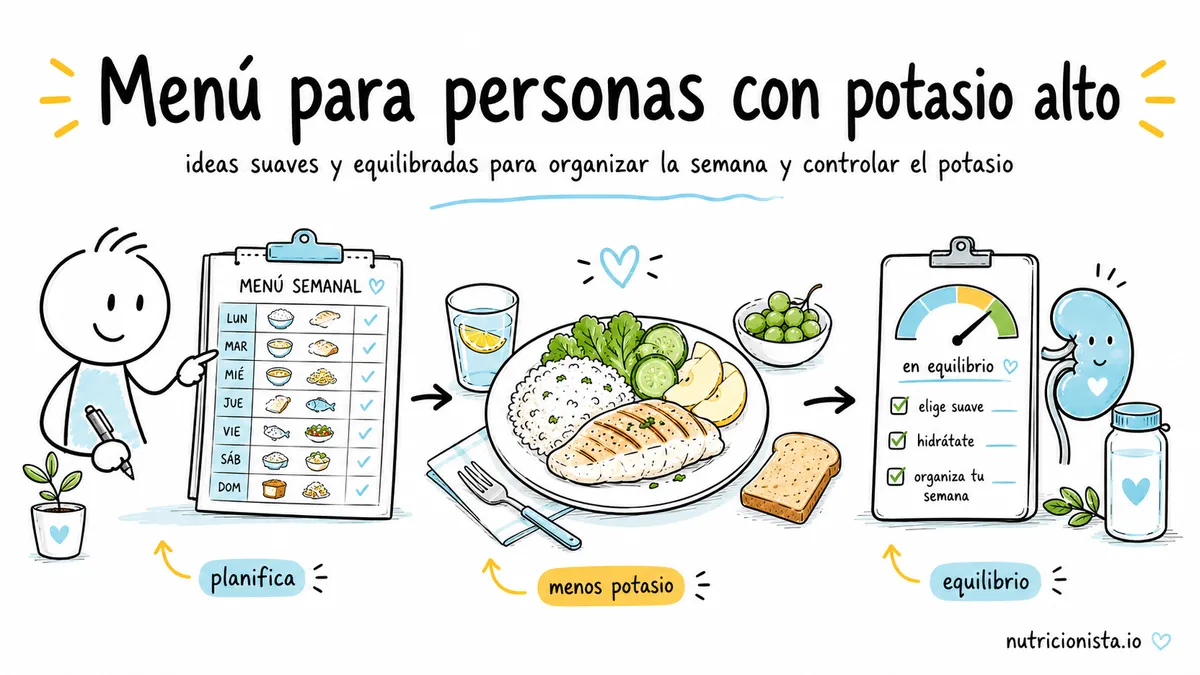 Menú para personas con potasio alto