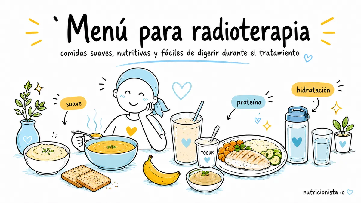 Menú para radioterapia