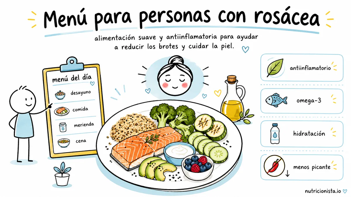 Menú para personas con rosacea