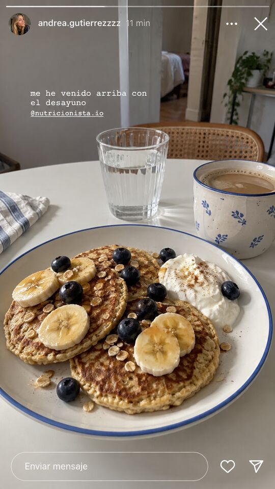 Historia de Instagram: me he venido arriba con el desayuno