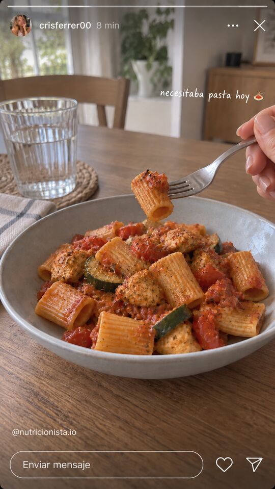 Historia de Instagram: necesitaba pasta hoy 🍝