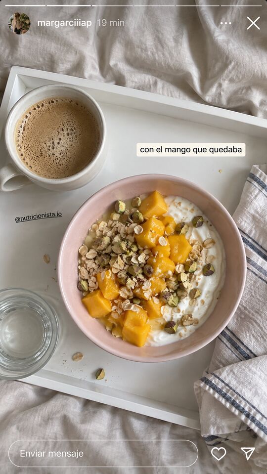 Historia de Instagram: con el mango que quedaba