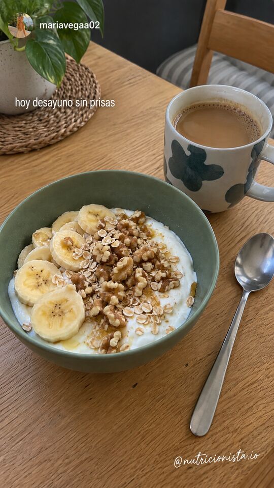 Historia de Instagram: hoy desayuno sin prisas