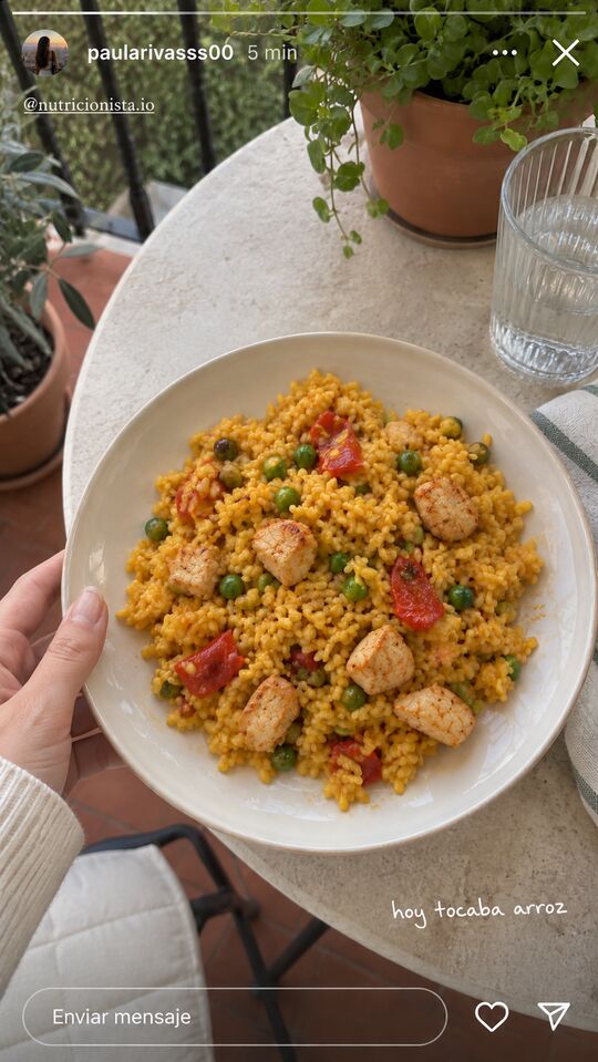 Historia de Instagram: hoy tocaba arroz