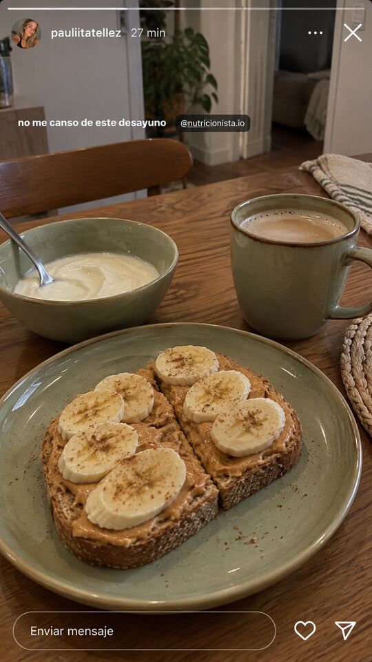 Historia de Instagram: no me canso de este desayuno