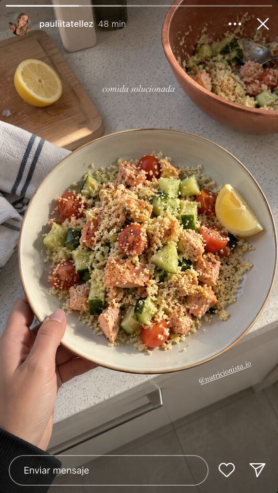 Historia de Instagram: comida solucionada