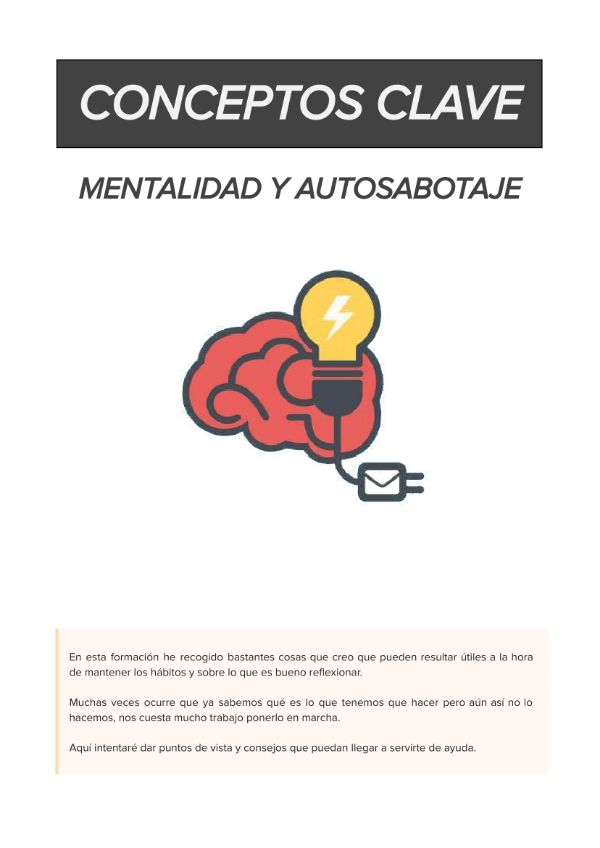 Mentalidad y autosabotaje