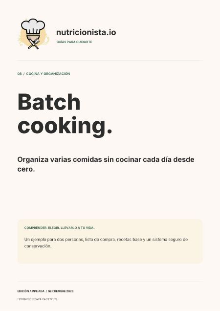 Batch cooking