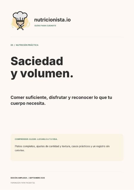 Saciedad y volumen