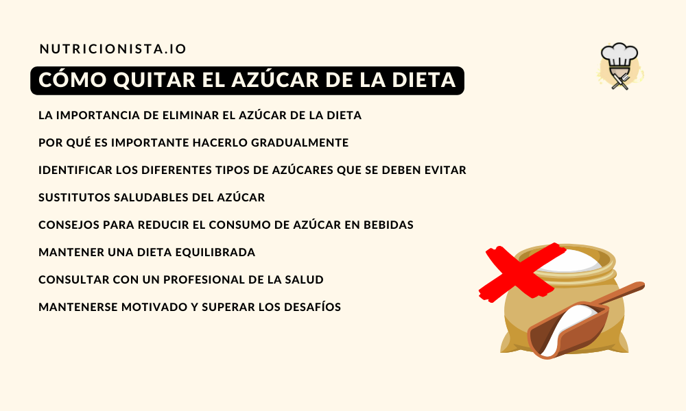 Cómo quitar el azúcar de la dieta
