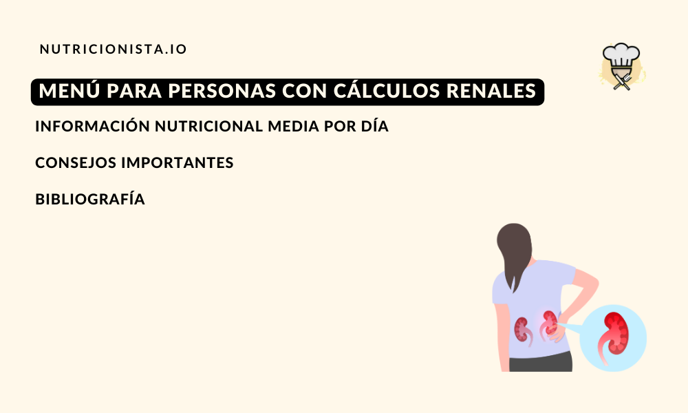 Menú para personas con cálculos renales